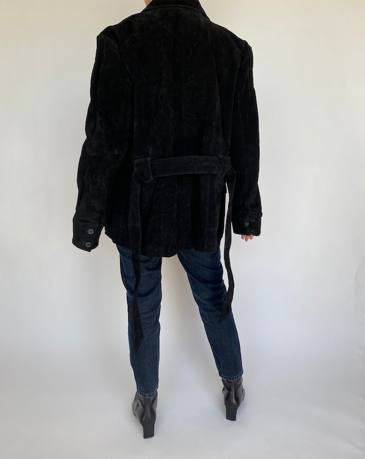 VINTAGE SUEDE LEATHER TRENCH 427 3