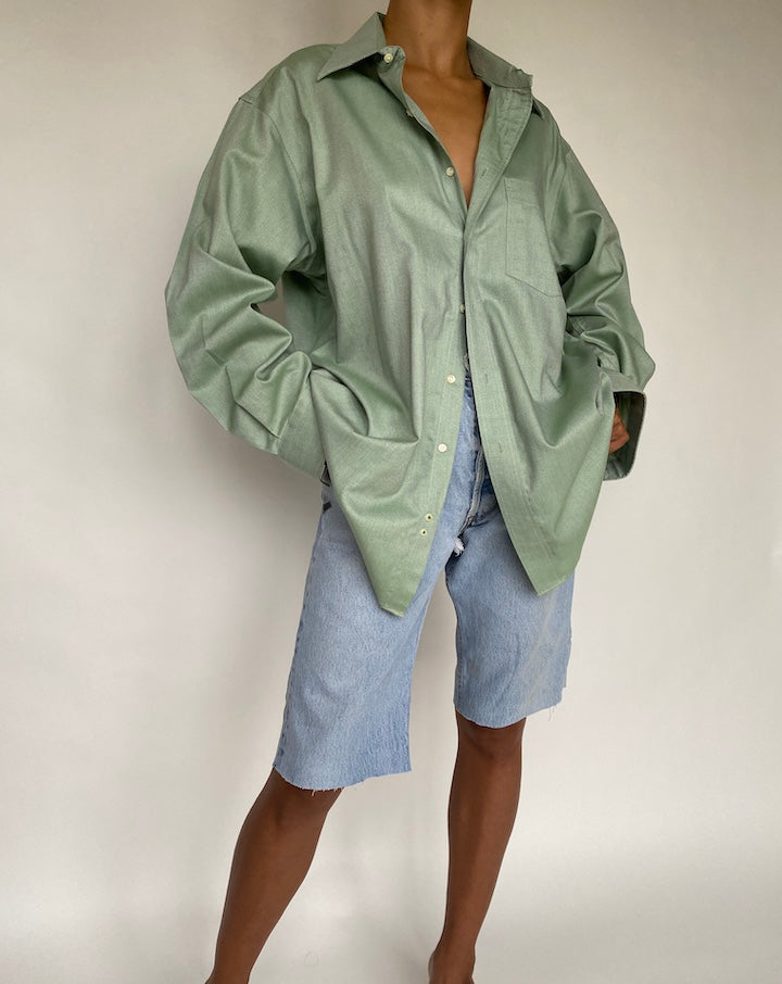 VINTAGE TOMMY HILFIGER GREEN SHIRT 784-2