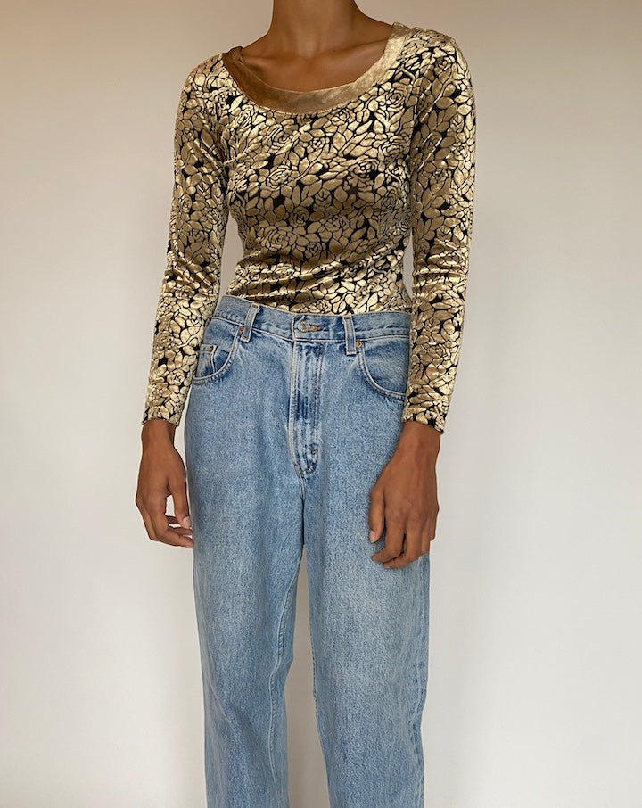 VINTAGE VELVET TOP 254-3