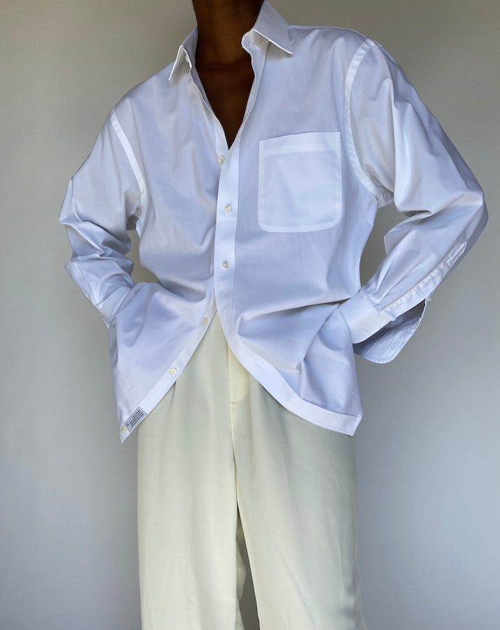 VINTAGE WHITE BUTTON DOWN SHIRT 1186-3