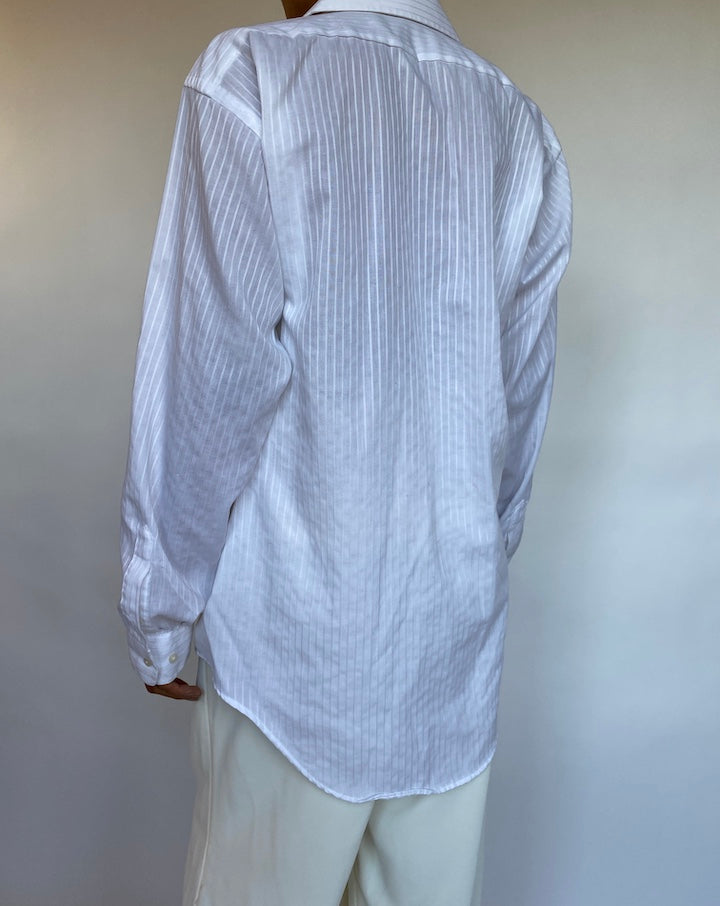 VINTAGE WHITE BUTTON DOWN SHIRT 677-2