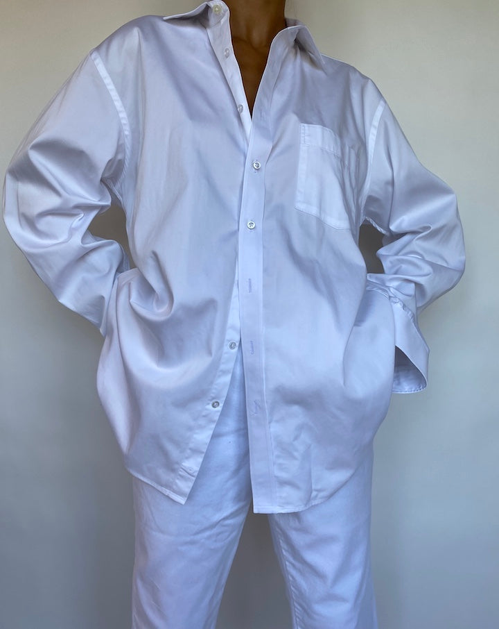 VINTAGE WHITE BUTTON DOWN SHIRT 700-2