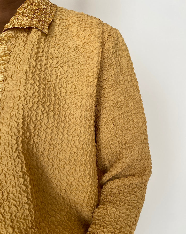VINTAGE YELLOW TEXTURED SHIRT 4640