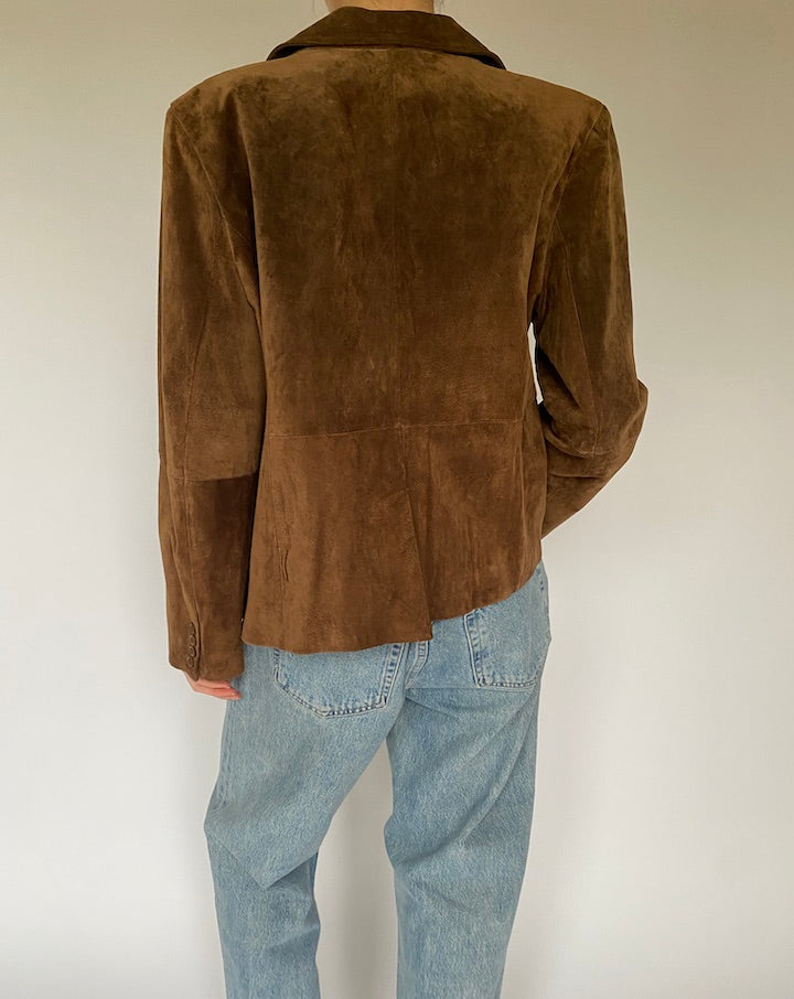 Vintage Brown Suede Leather Jacket 5333