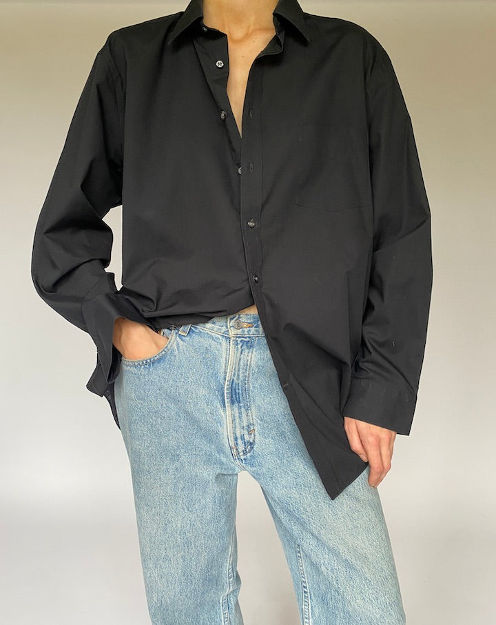 Vintage Oversized Black Shirt 5309