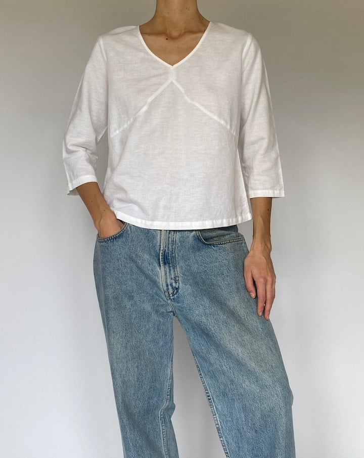Vintage Linen and Cotton Top 5320