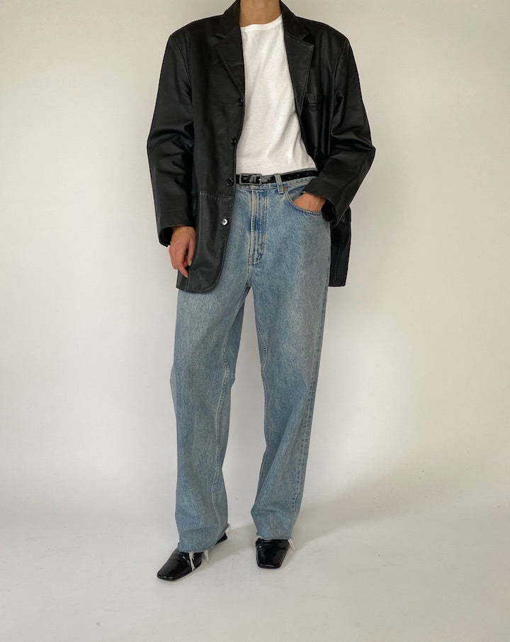 Vintage Black Leather Jacket 5271