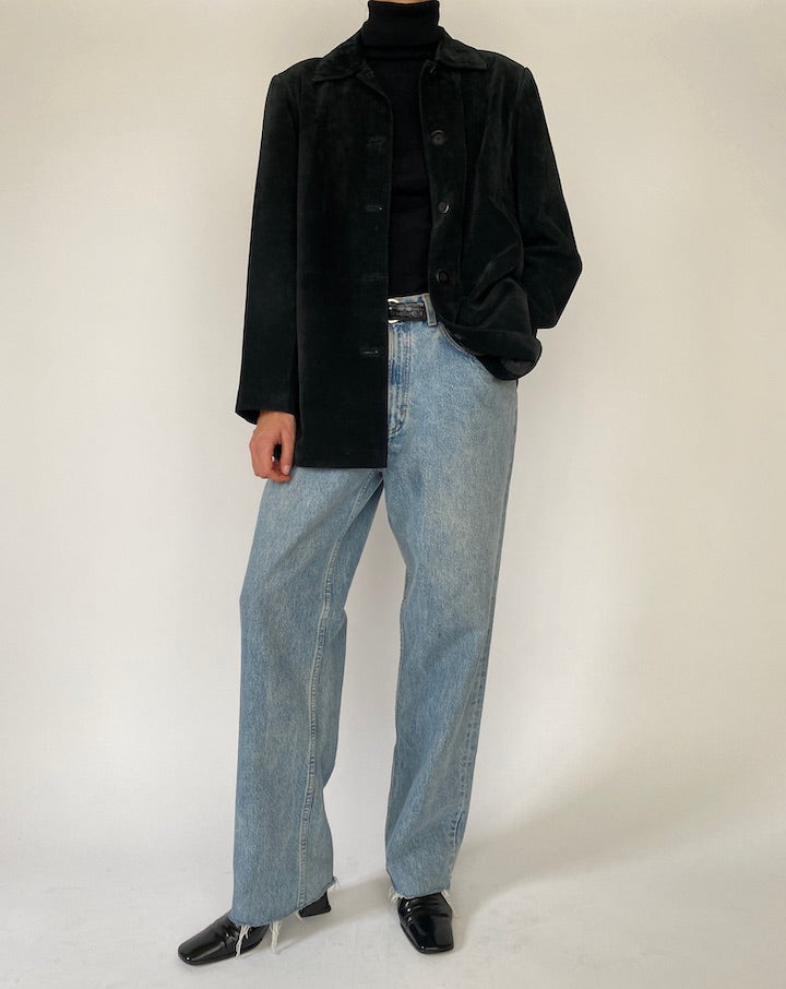 Vintage Black Leather Jacket 5105