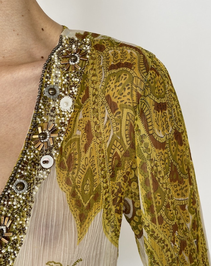 VINTAGE SHEER PRINTED TOP 4230