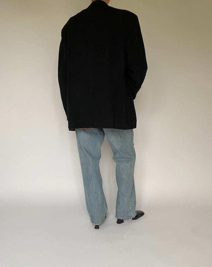 Vintage Oversized Wool and Cashmere Blazer 5188