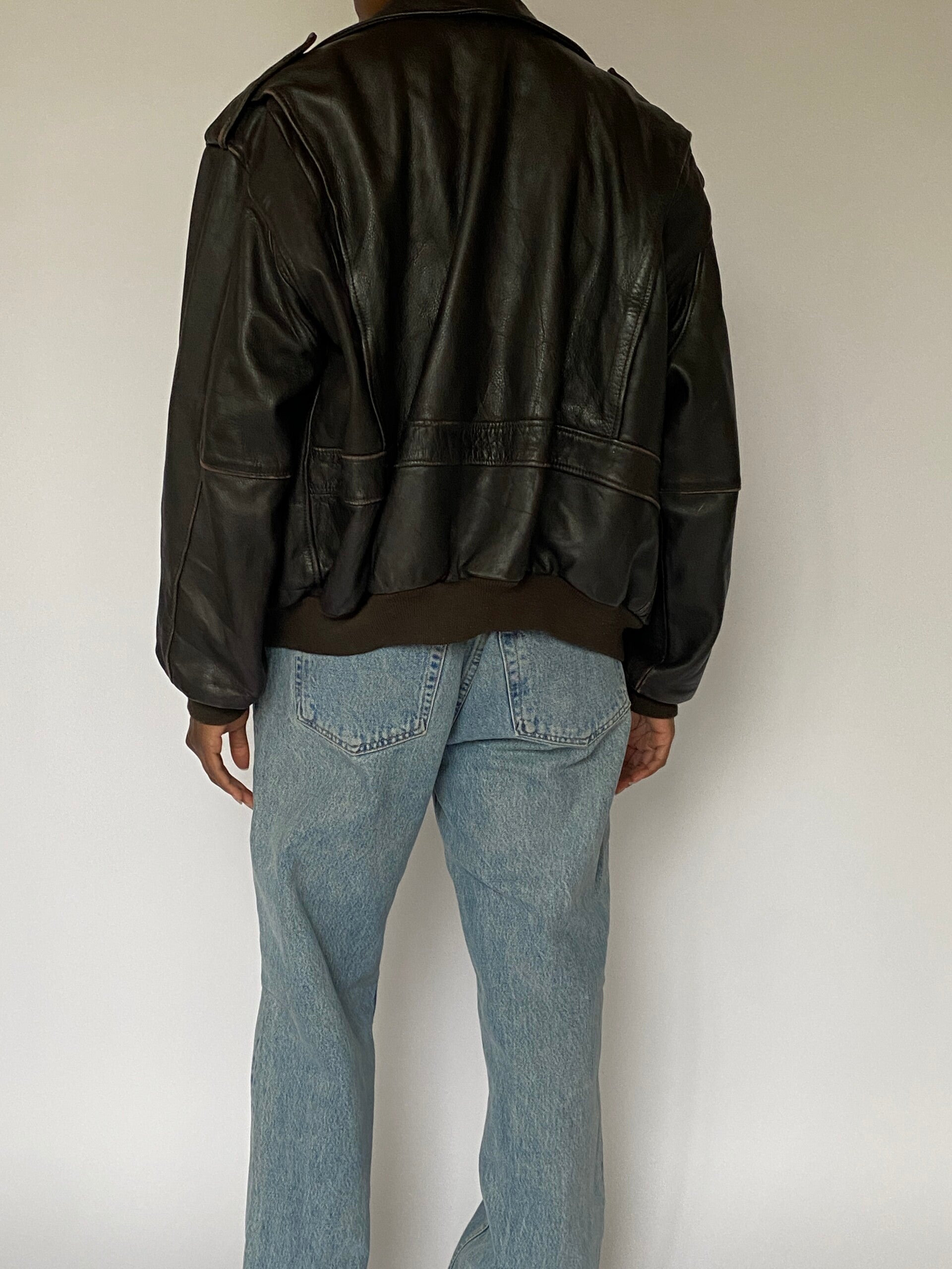 VINTAGE BROWN LEATHER JACKET 5005