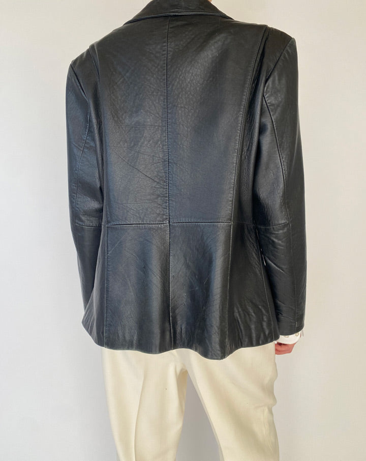Vintage Black Leather Jacket 5235