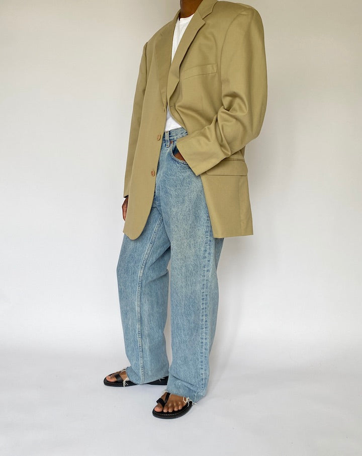 VINTAGE OVERSIZED BEIGE BLAZER 5038