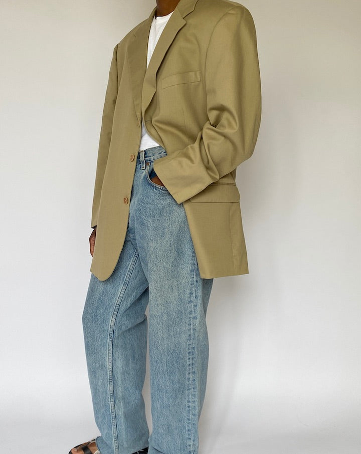 VINTAGE OVERSIZED BEIGE BLAZER 5038