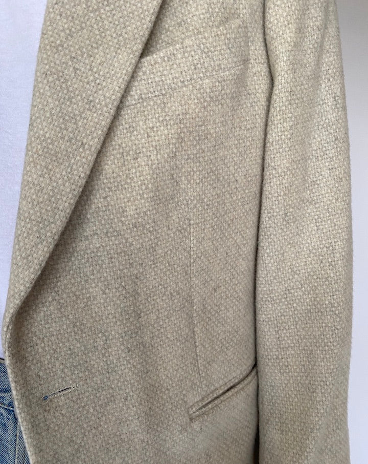 Vintage Beige Single Breasted Blazer 5326