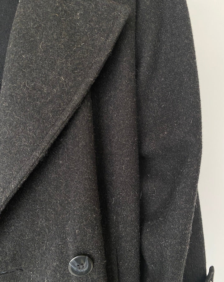 Vintage Oversized Dark Grey Coat 5276