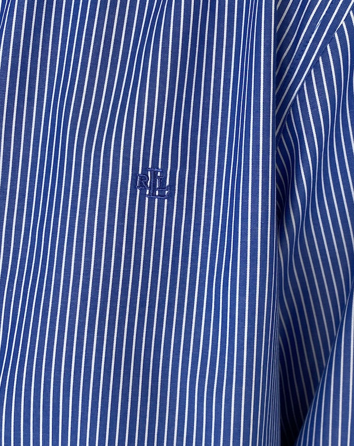 Vintage Blue and White Striped Ralph Lauren Shirt 5442