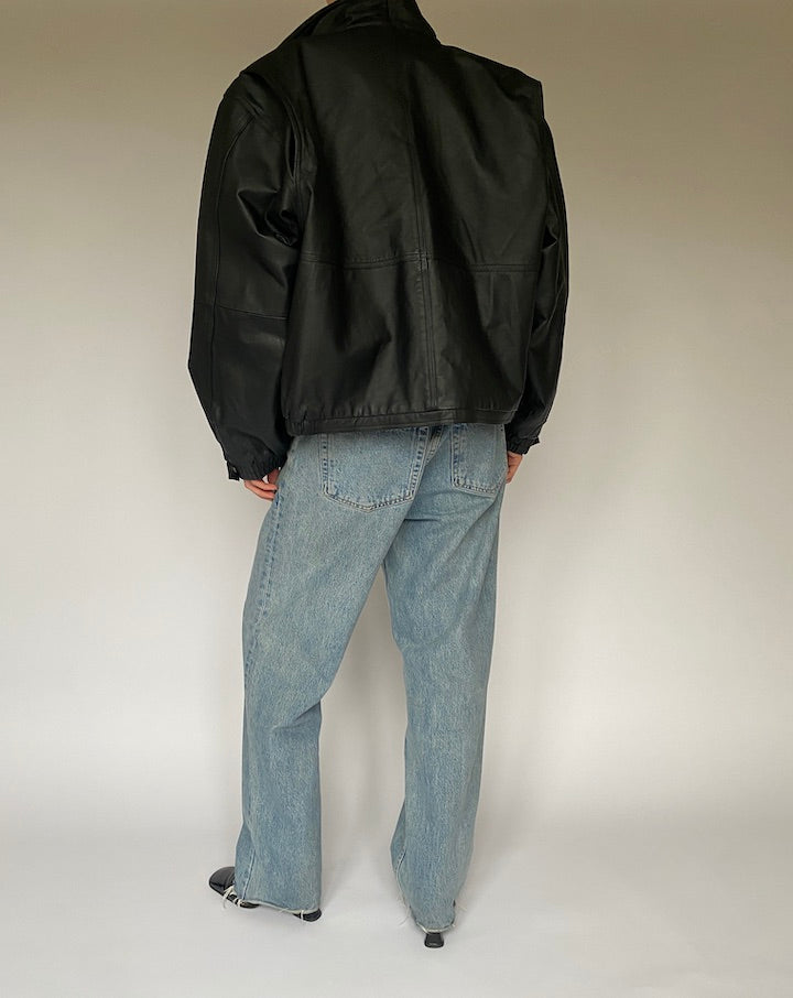 Vintage Bomber Leather Jacket 5323