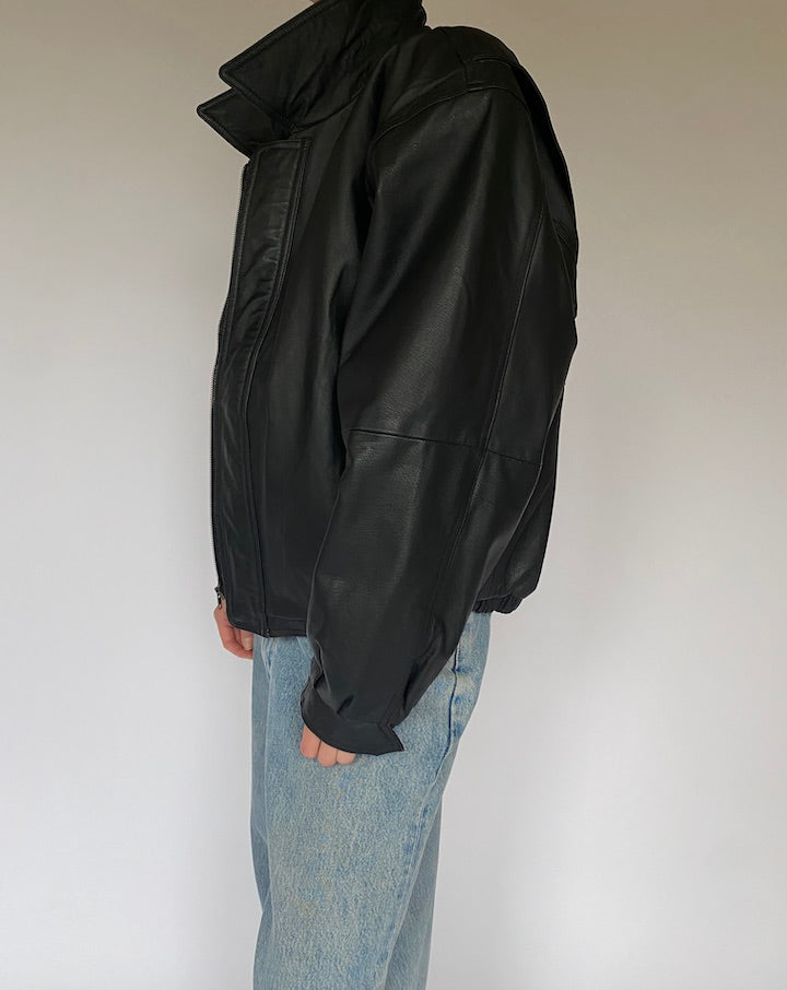 Vintage Bomber Leather Jacket 5323