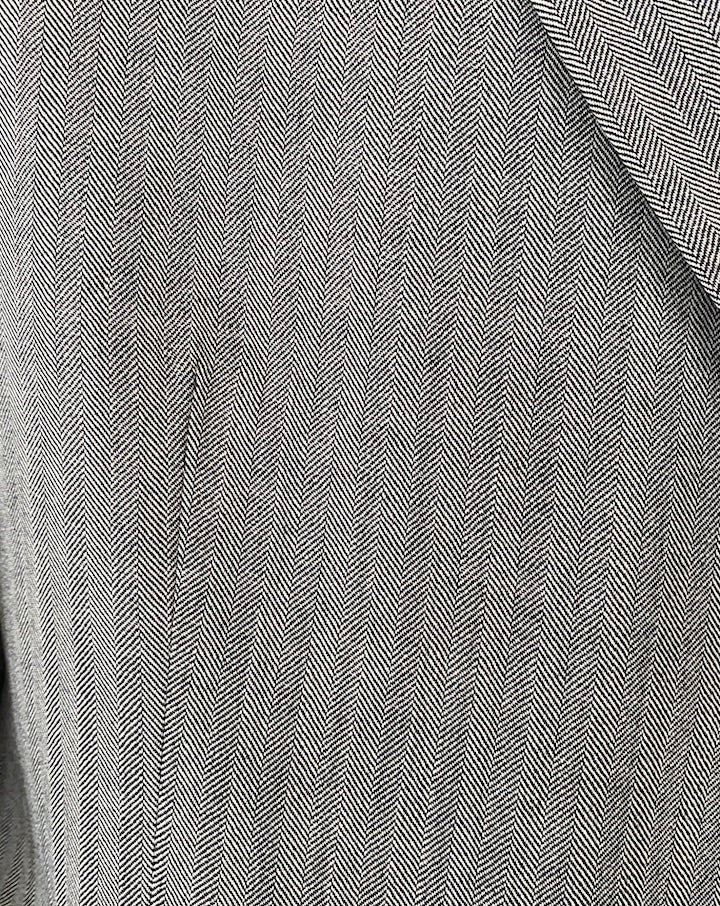 Vintage Oversized Grey Striped Blazer 5294