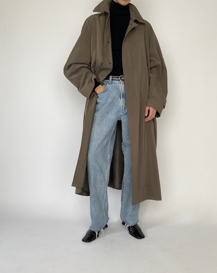 Vintage Oversized Beige Trench Coat 5277