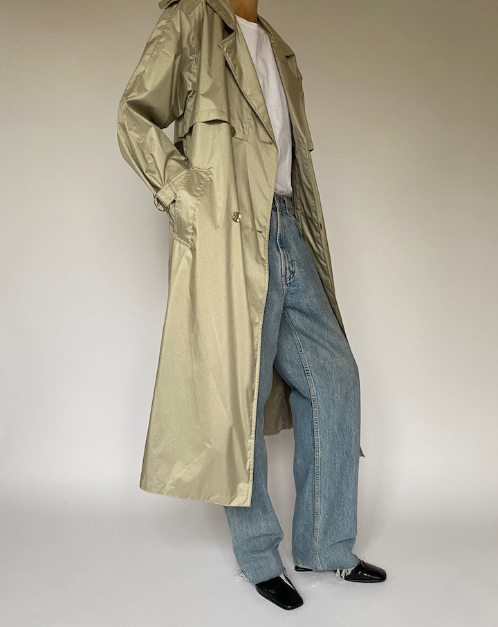 Vintage Beige Oversized Trench Coat 5112
