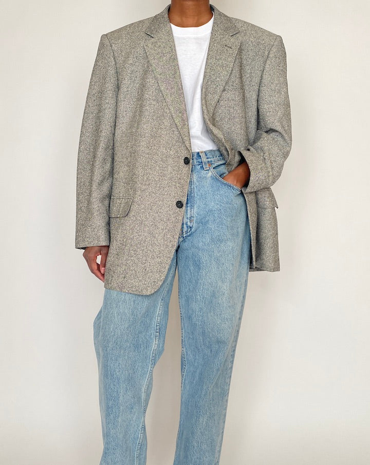 VINTAGE GREY OVERSIZED BLAZER 4672