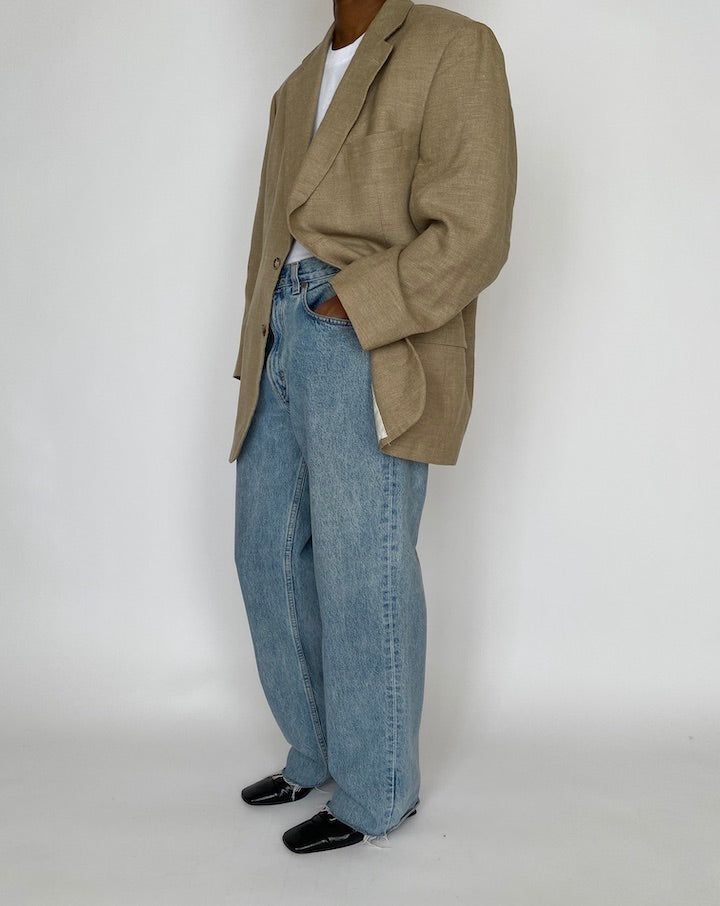 VINTAGE OVERSIZED BEIGE BLAZER 4636