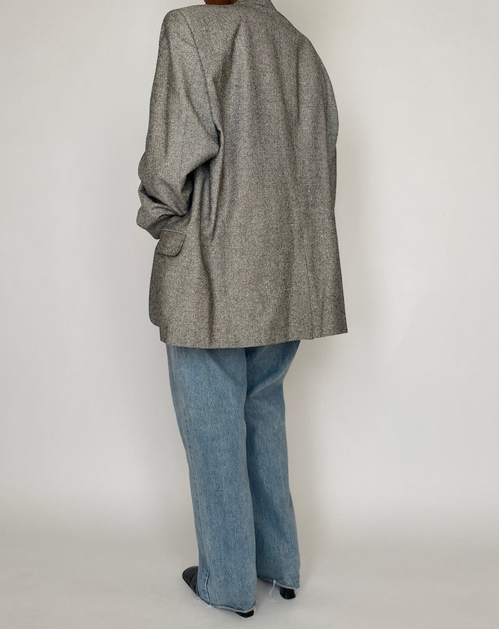 VINTAGE GREY OVERSIZED BLAZER 4672