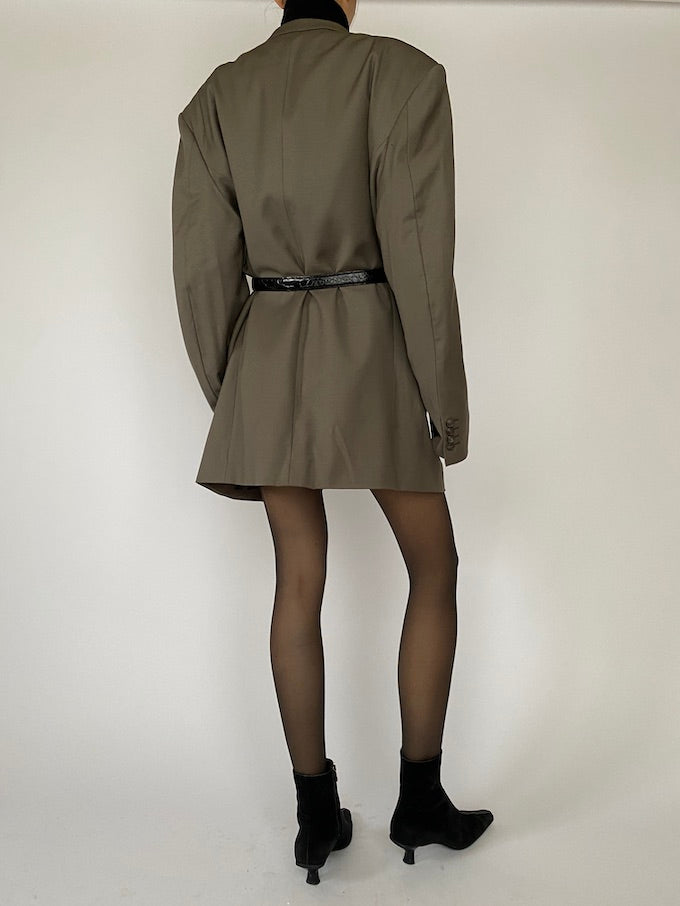 Vintage beige oversized wool blazer 5281