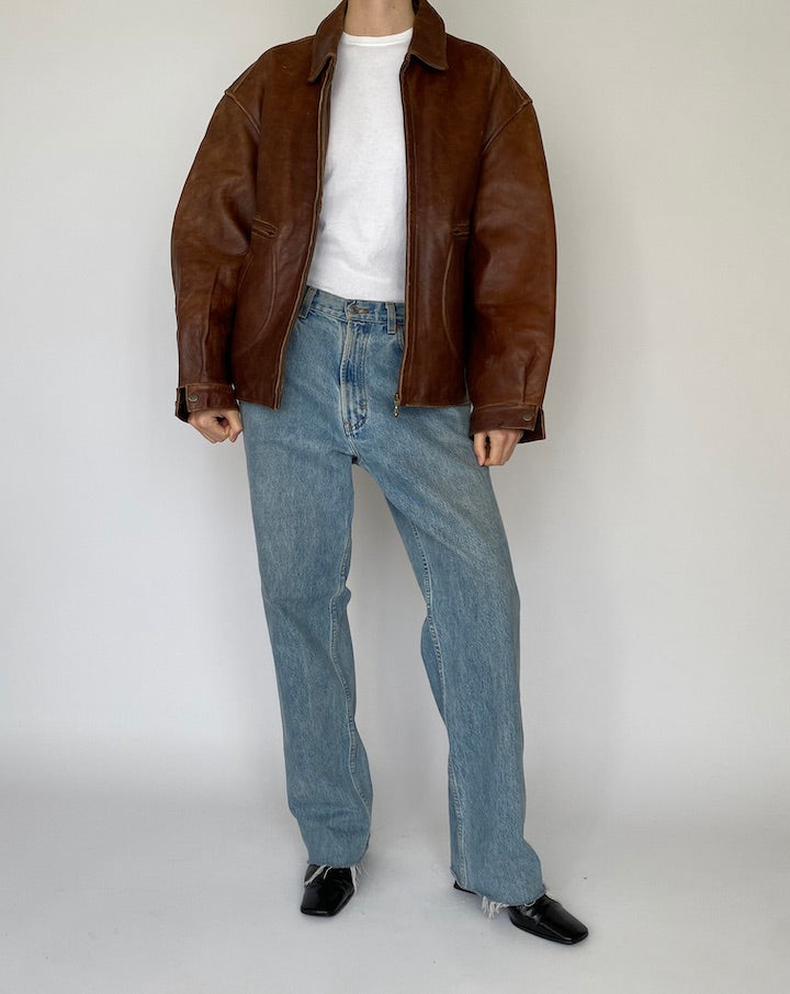 VINTAGE LEATHER JACKET IN BROWN 5426