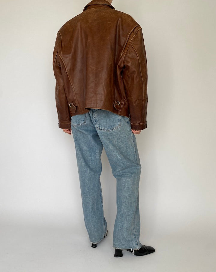 VINTAGE LEATHER JACKET IN BROWN 5426