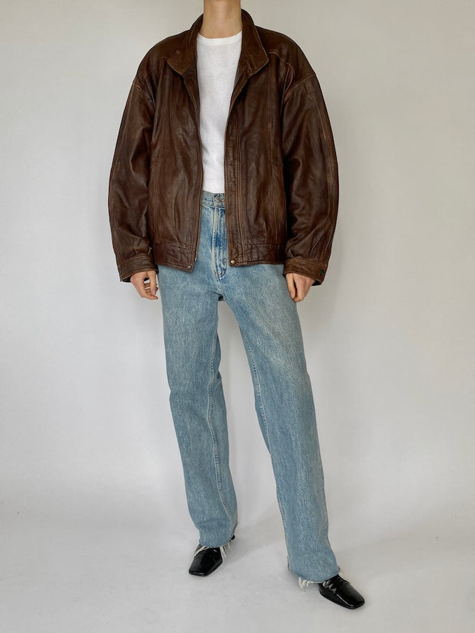 Vintage leather jacket in brown 5472