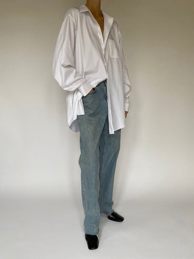 Vintage oversized white cotton shirt 5313