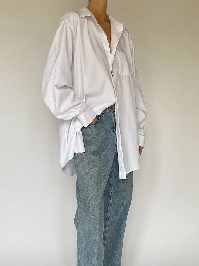 Vintage oversized white cotton shirt 5313