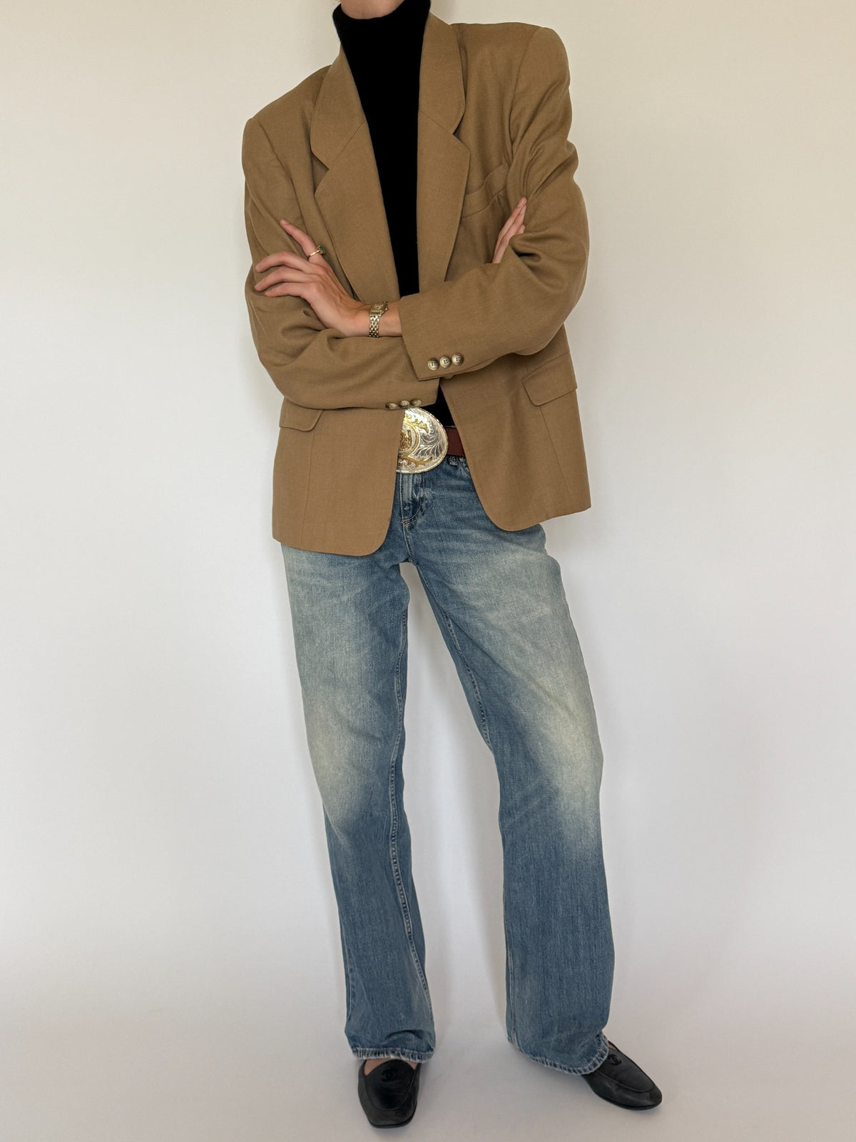 Vintage camel wool blazer, image 1
