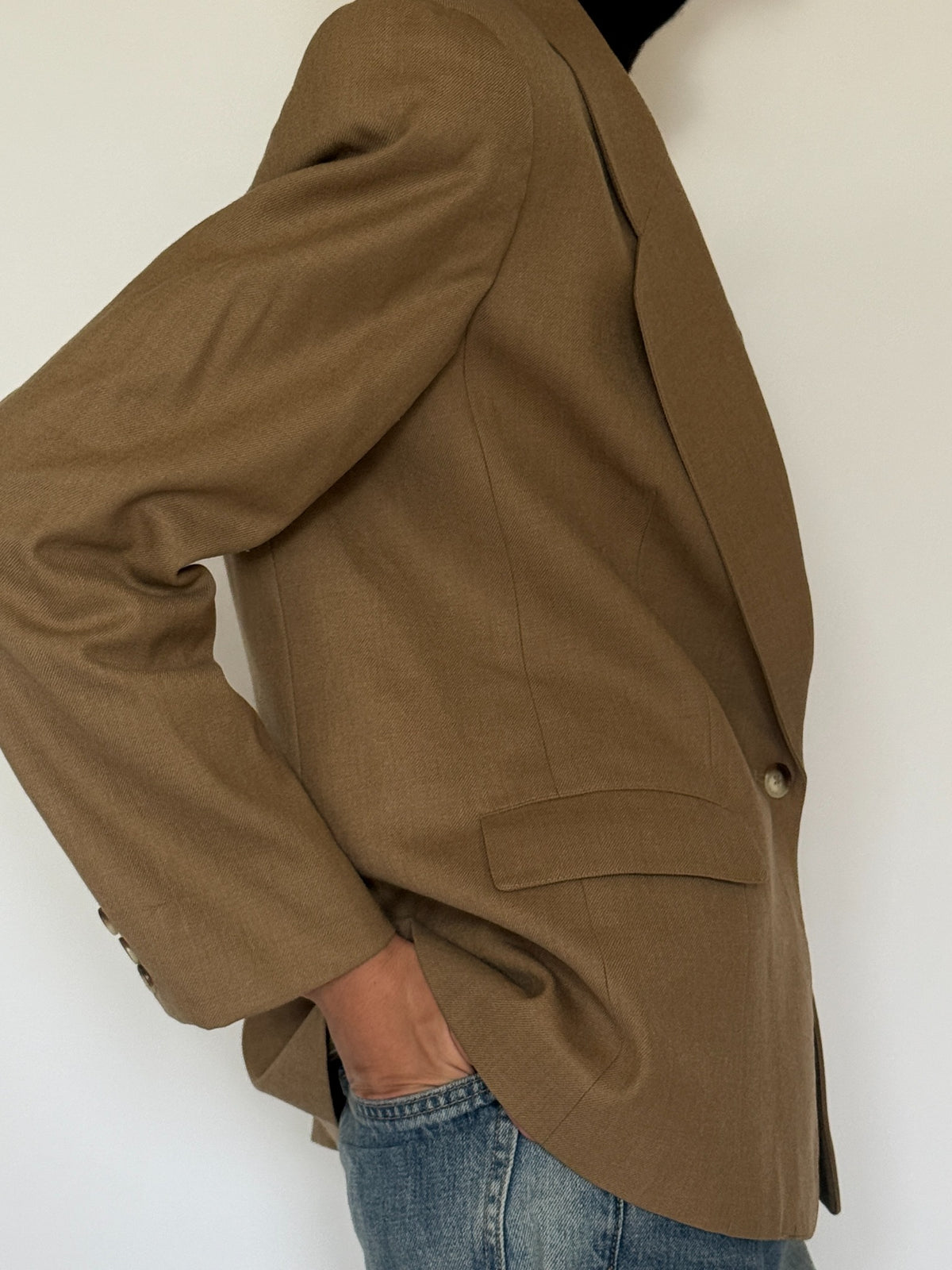 Vintage camel wool blazer, image 4