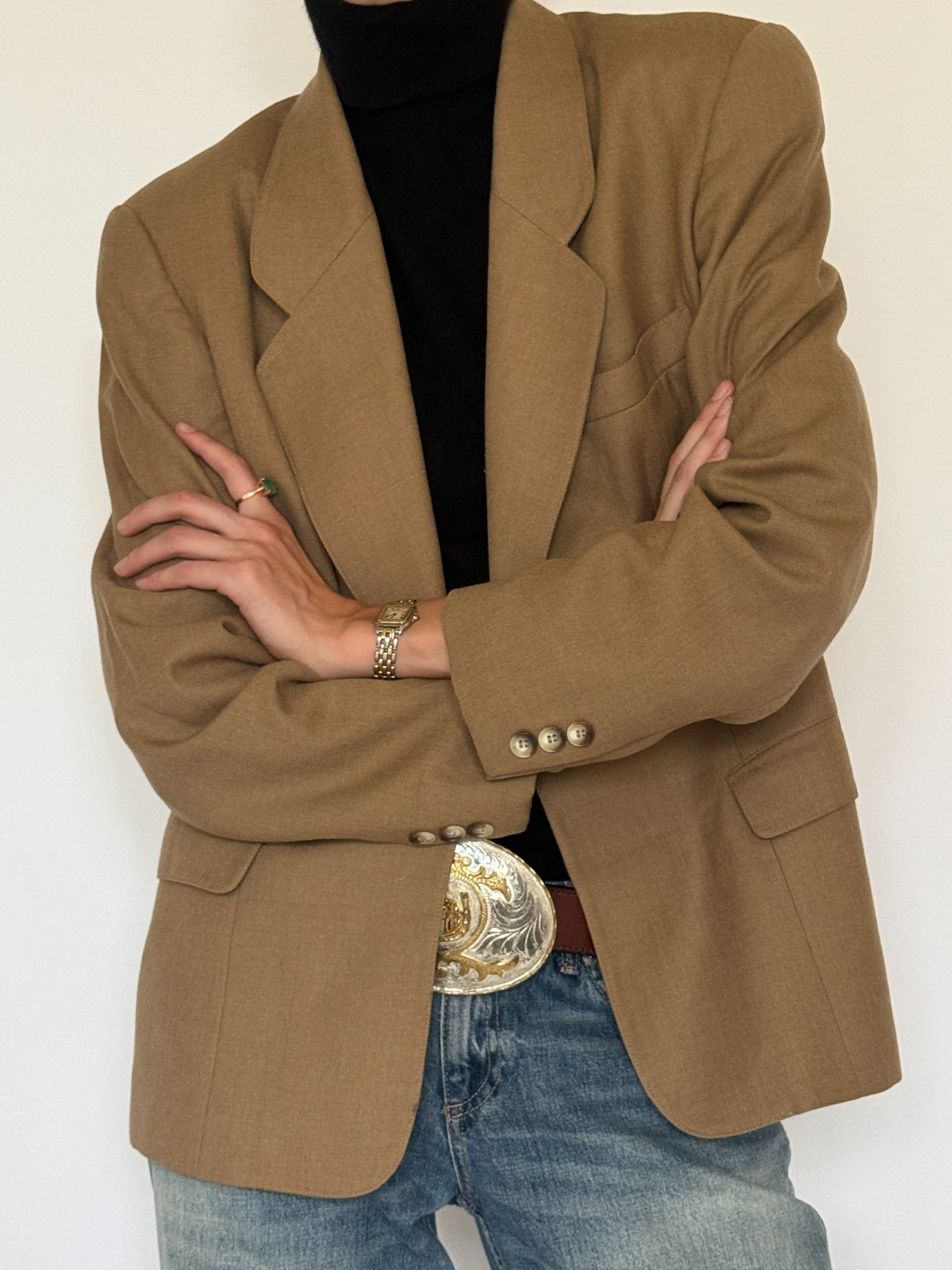 Vintage camel wool blazer, image 7