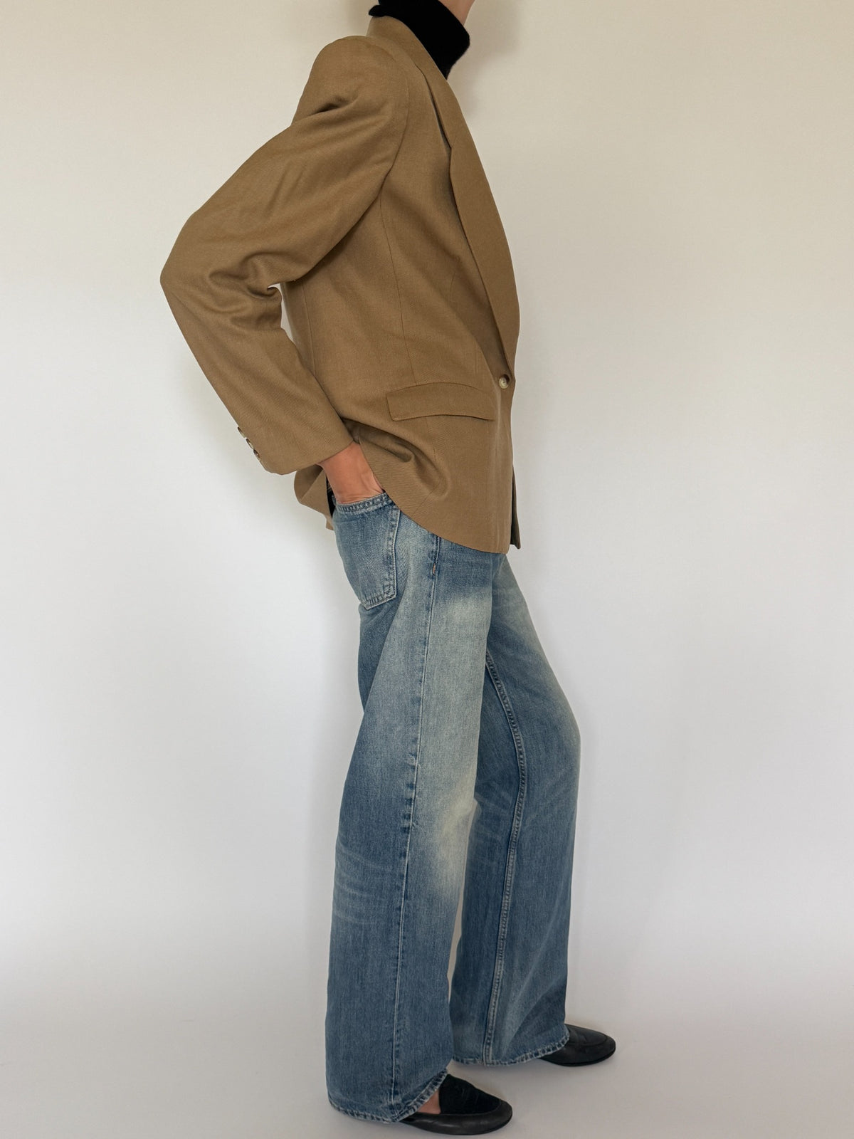 Vintage camel wool blazer, image 6
