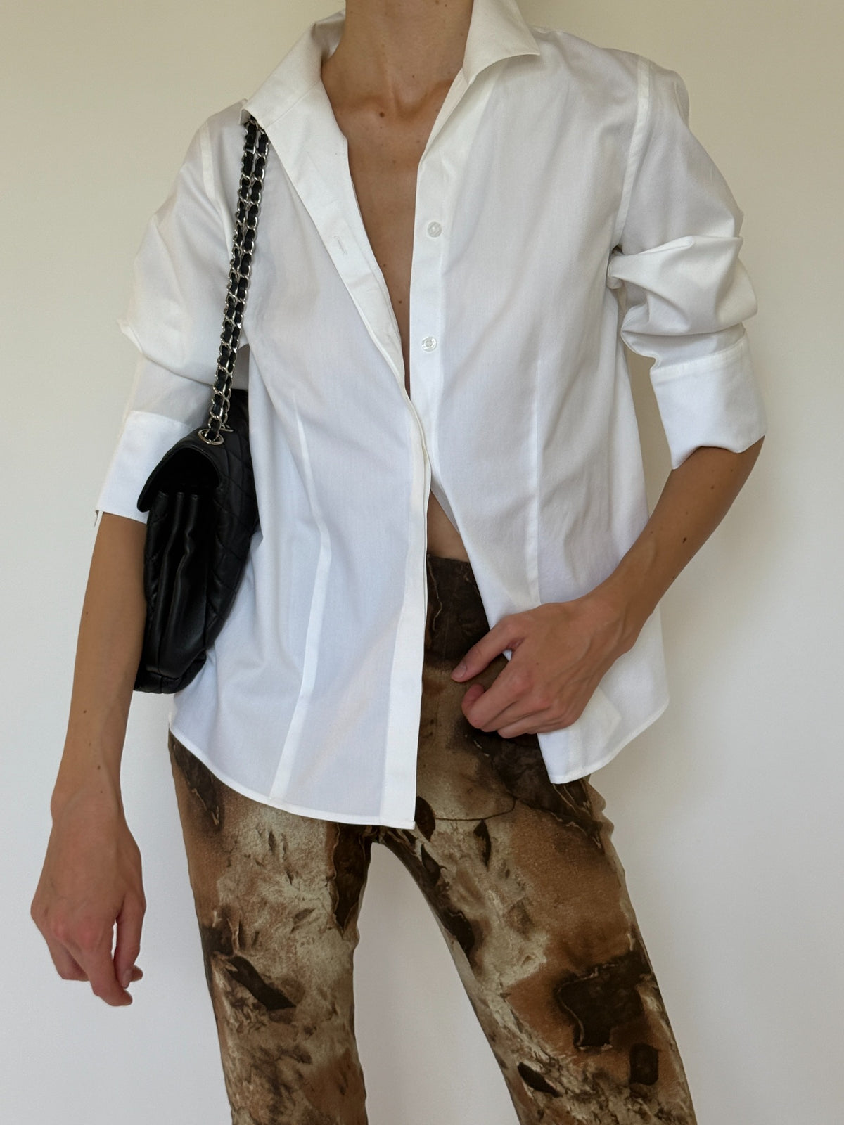 Vintage white button-down shirt, view 7