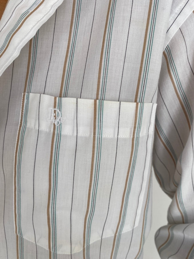 Vintage pinstripe Christian Dior shirt 5677