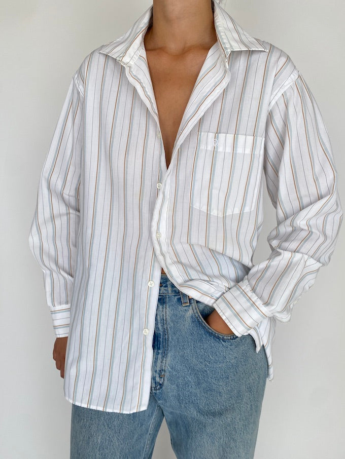 Vintage pinstripe Christian Dior shirt 5677