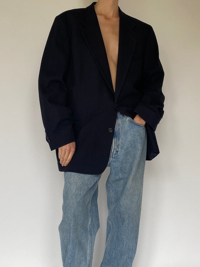 Vintage oversized blazer in black 5596