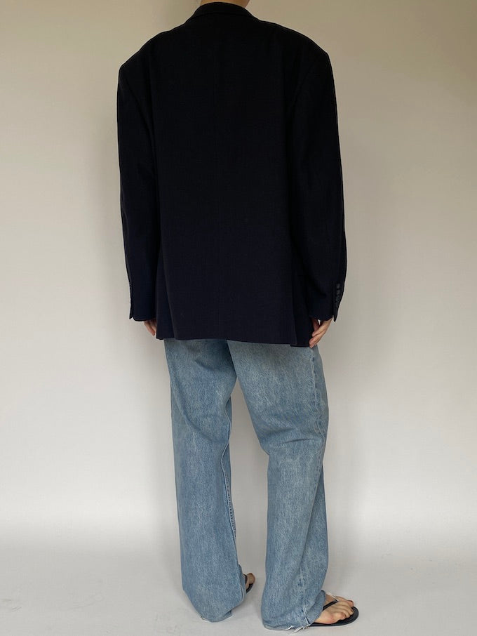 Vintage oversized blazer in black 5596