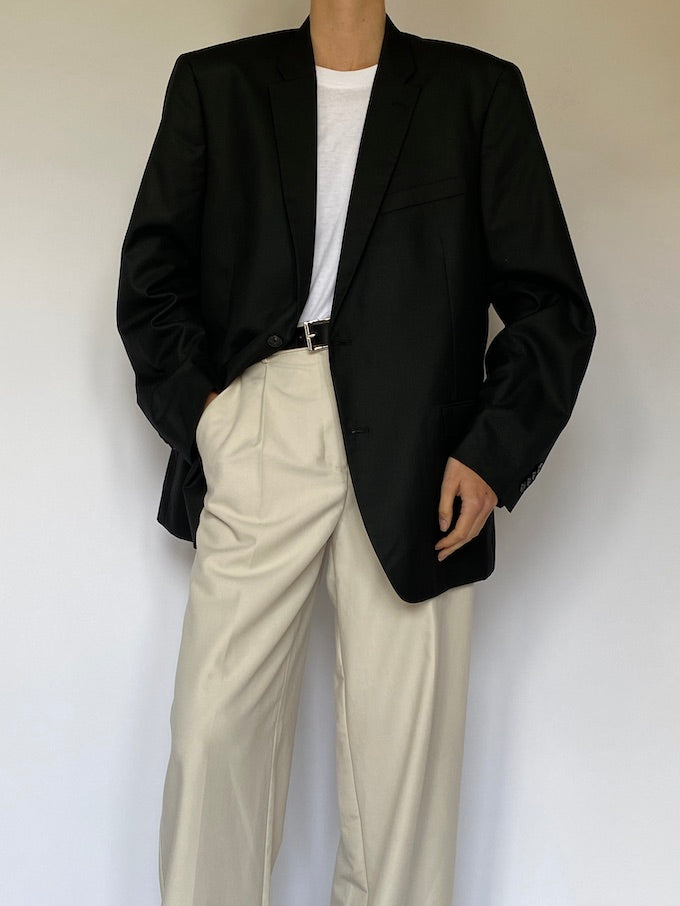 Vintage oversized Tommy Hilfiger blazer in black 5558