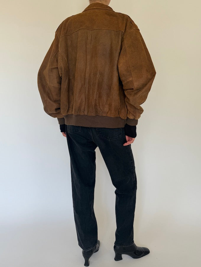 Vintage leather jacket in brown 5430