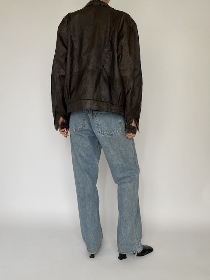 Vintage leather jacket in brown 5373