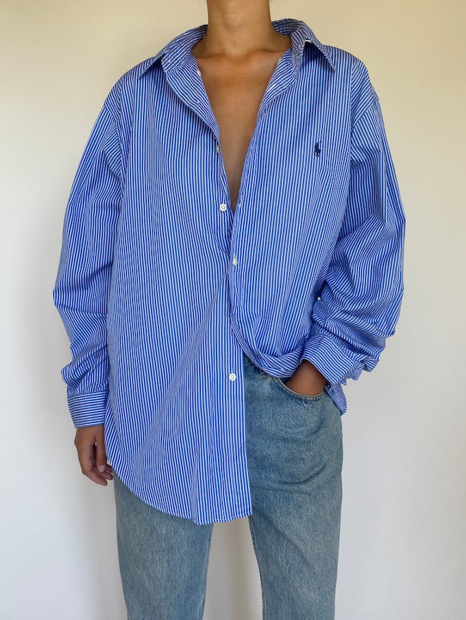 Vintage oversized pinstriped Ralph Lauren shirt 5664