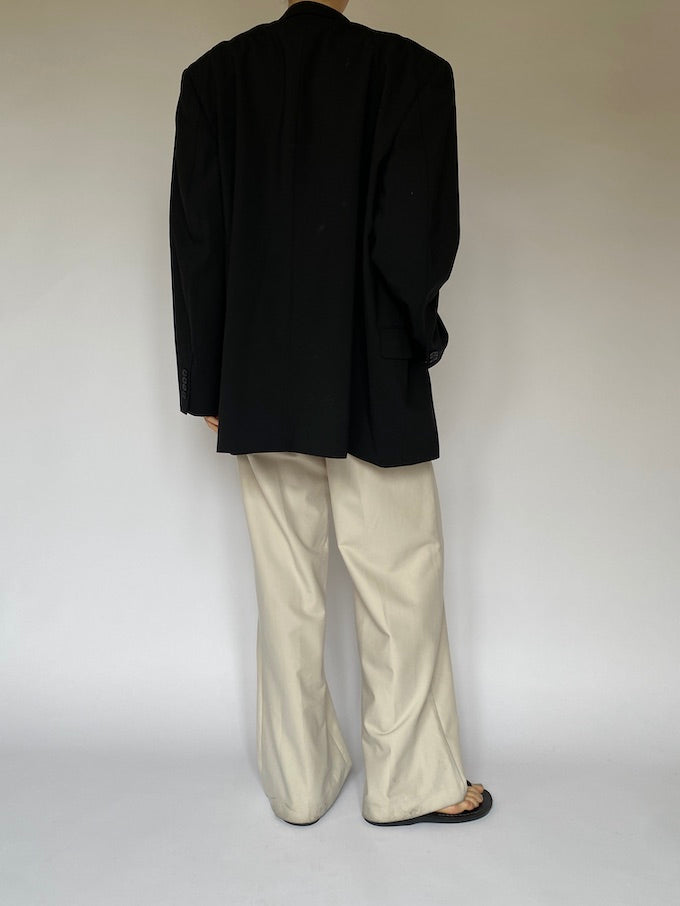 Vintage oversized black wool blazer 5525