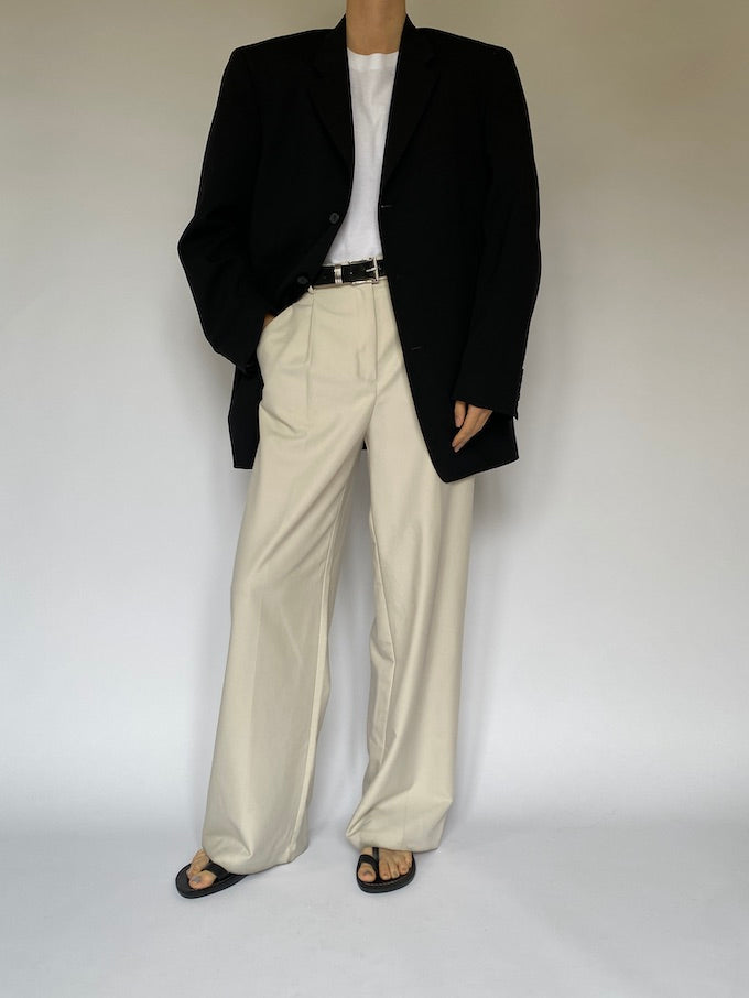 Vintage oversized black wool blazer 5525
